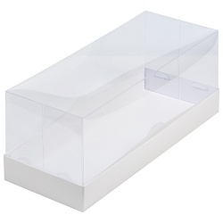 Коробка под рулет 35 см*12 см*12 см белая с пластиковой крышкой и ложементом