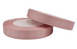 Лента атласная 1,2 см Бежево-розовый 23 м