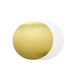 Подложка для торта "Золото/Белая" 20 см, толщина 3,2 мм